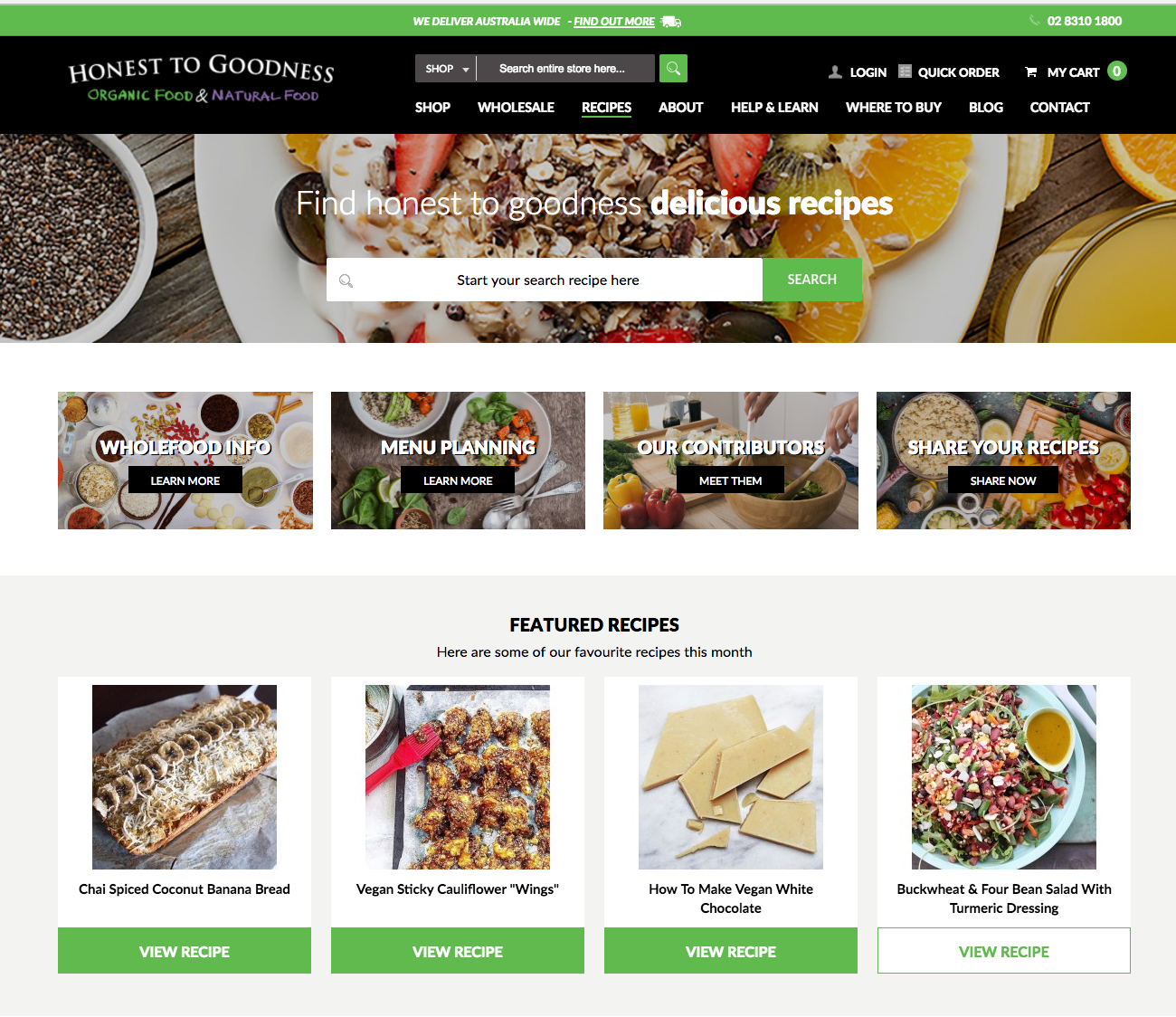 Screen shot honest to goodness delicious recipes