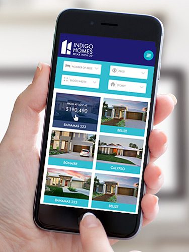 Indigo Homes mobile optimisation