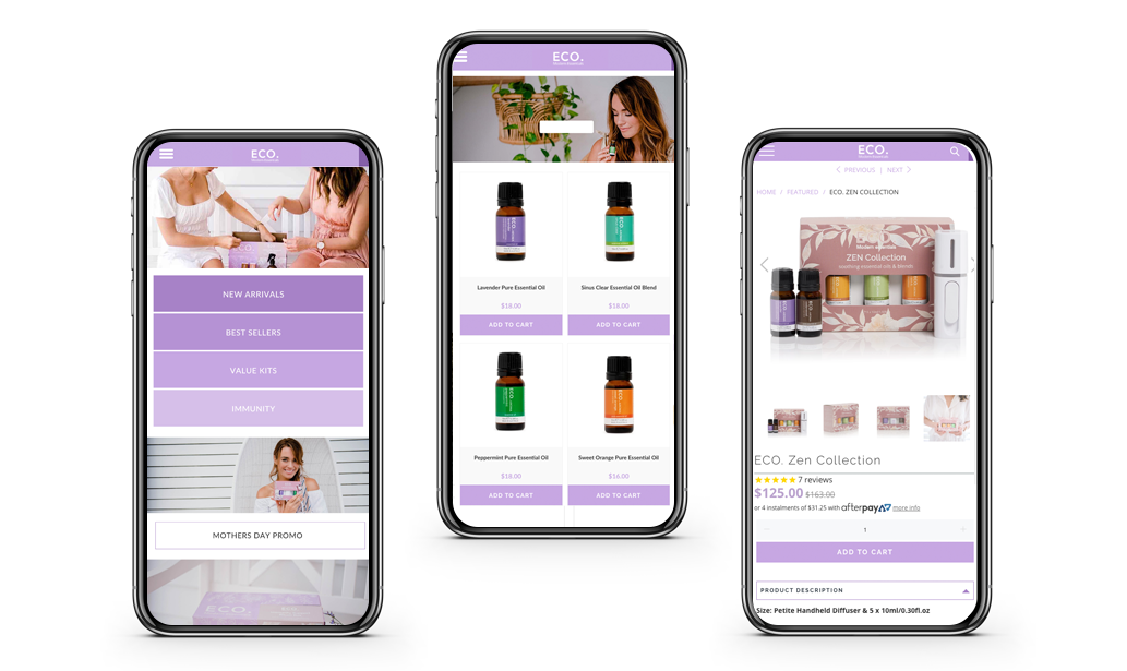 Shopify mobile optimised web design